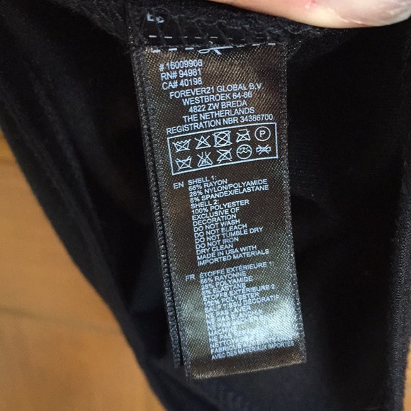 Forever 21 floral sheer-back little black dress - Picture 5 of 5